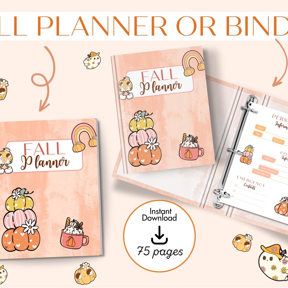 Fall Planner with Cute Illustrations